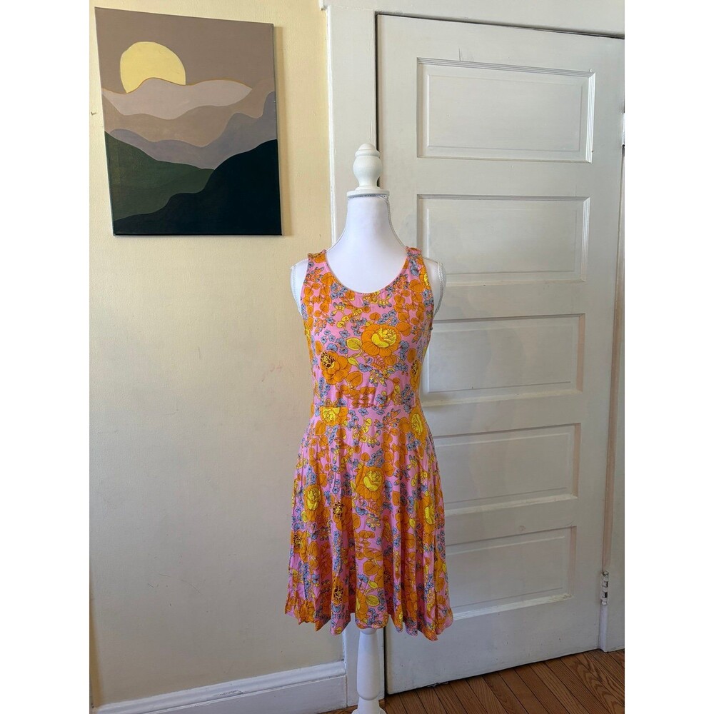 Agnes & Dora Fisher Dress Fit and Flare Floral Sleeveless Size S NWOT pockets